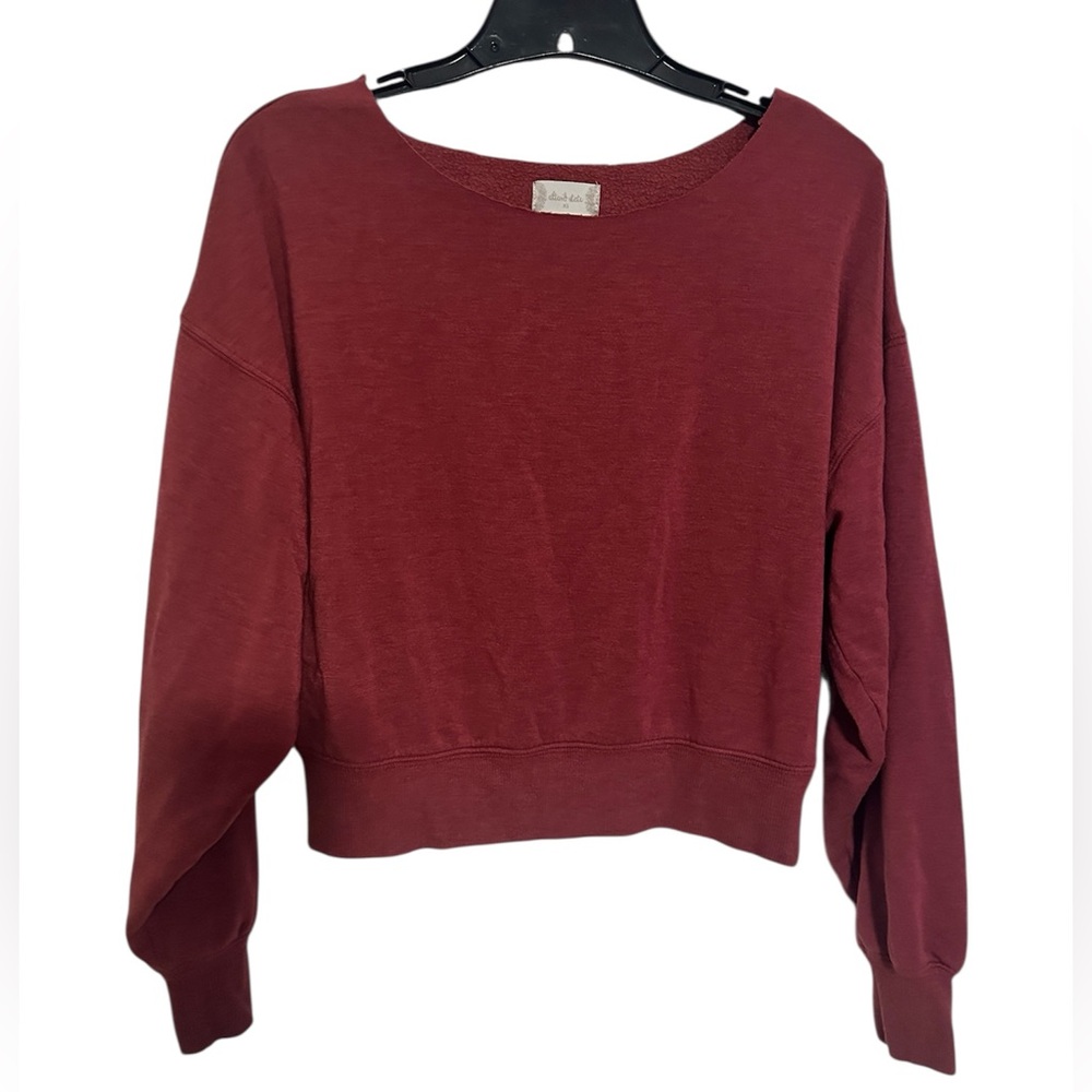Reworked super cute, exquisitely soft LS Top in Burgundy,‎ Sz XS